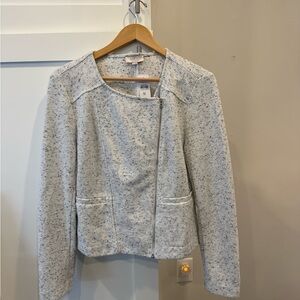 LOFT Women's Textured Gray Blazer